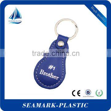 2016 Custom Made Leather Keychains pu Keychain Engraved Leather Keychain