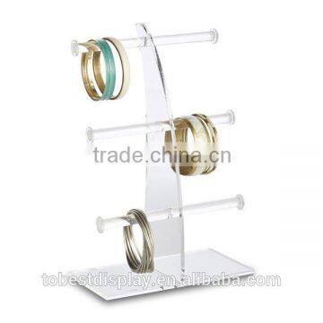 beautiful clear 3 tiers acrylic bracelet display,acrylic bracelet holder,acrylic bangle display manufacturer