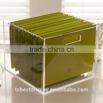 Custom A3 A4 paper clear acrylic holder, storage case, paper file square box