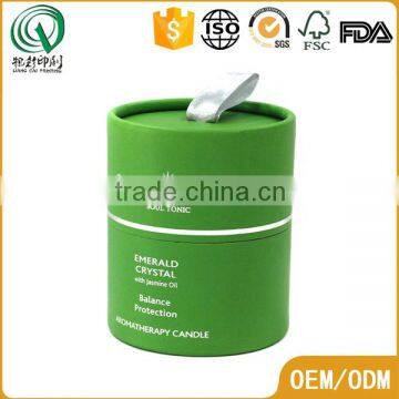 Green Hot Logo Stamping Round Packaging Gift Box Handmade Round Boxes for Cosmetic photo-3