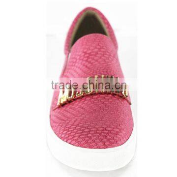 Spring and Autumn Rose Red Slip on Women Casual Shoes photo-2
