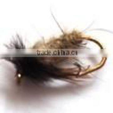 Peeking Caddis Cream Dry Trout Flies