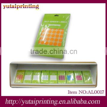 Orange round blank waterproof adhesive labels