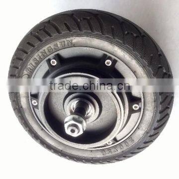 8 inch double single shaft solid tyre scooter motor wheel