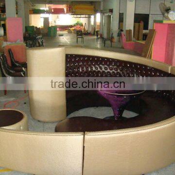 Half Round Restaurant Booth Sofa curved Restaurant sofa design