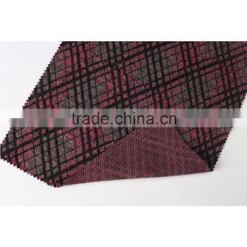 Popular Plaid Design Bronzed Interlock Jacquard Double Knit Fabric photo-2