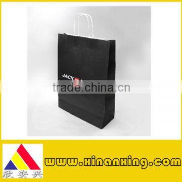 Fashion black paper bag for shopping