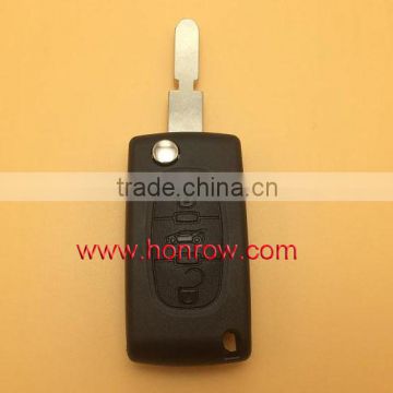 Citroen 406 button 3 button flip car remote key blank with trunk button ( NE78 Blade - Trunk - No battery place) (No Logo)