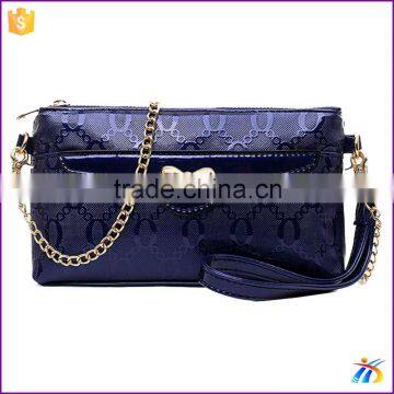 Simple luxury blue shoulder bag for women leather handbags italy