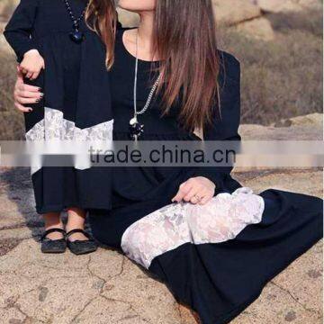 yiwu Hot sale mommy love me birthday maxi party dresses fashion mother and kids maxi dress