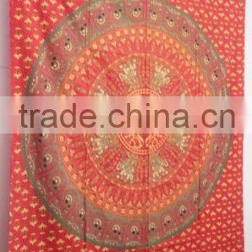 RT-616 Cotton Hand Block Design Mandala Wall Hanging Tapestry Printed Bed Sheet/ Bed Cover/bed Spread From Jaipur photo-2