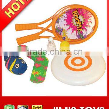 Sport beach racket plastic racket toy PP frisbee