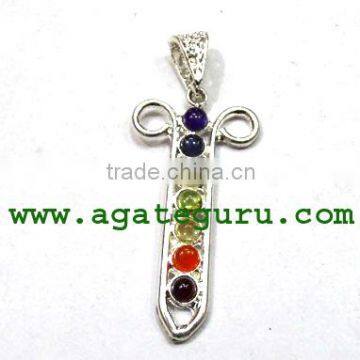 Chakra Double Snake Metal pendant