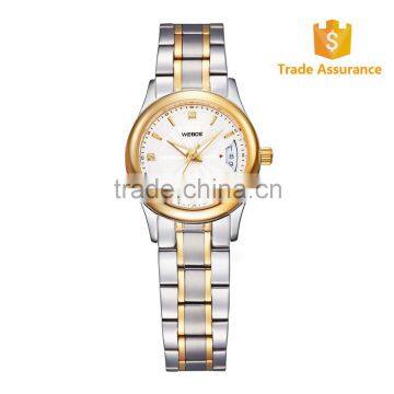 HOT SELLING!China Brand WEIDE Luxury Rose Gold Water Resistant Full Steel Quartz Women Watch 93006GG