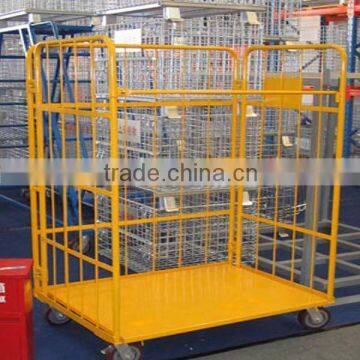 Logistics Storage Trolley with wire mesh/ hand trolley be customized