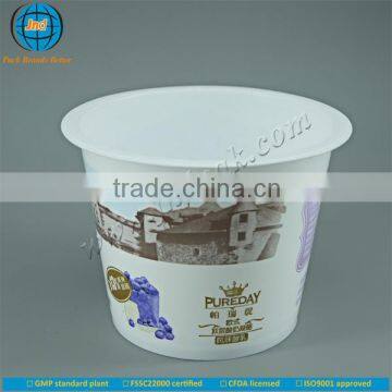 2015 hot sale plastic ice cream cup with lids available with FSSC22000 certified by GMP standard plant