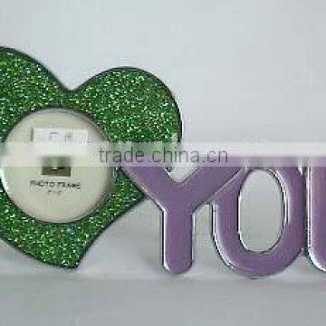 Lovely I LOVE YOU Metal Pewter Zinc Alloy Home Decorative Photo Frame photo-3