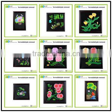 Most Popular hand carved wood handmade Wholesale elegant flower picture frames wall Art Decor hanging