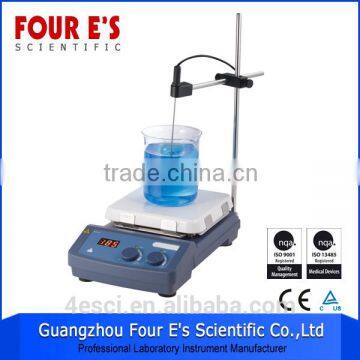 Highly Secure 7 Inch Square LED Digital Hotplate Magnetic Stirrer with "HOT" Sign Warning