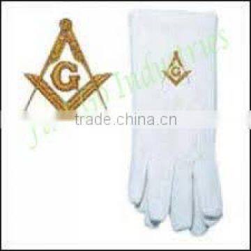 Masonic Gloves Handmade Masonic Embroided Gloves