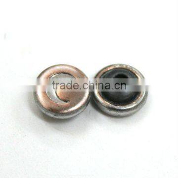 flat metal brass rivet with moon