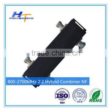 800-2700MHz micro wave passive component 50ohm N or DIN female rf 2x2 3db hybrid coupler