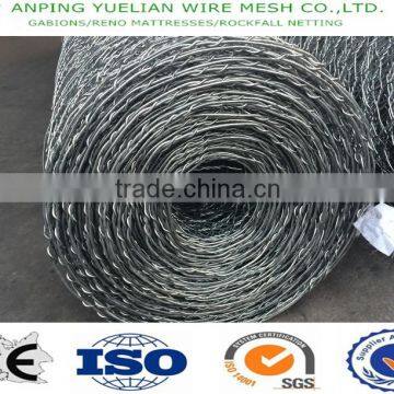 Double twisted hexagonal rockfall protection netting