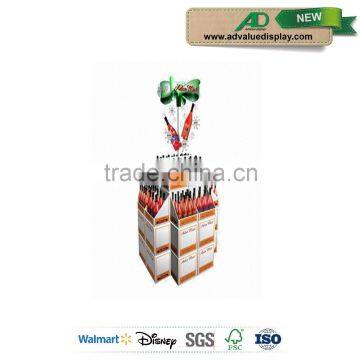 4 side cardboard pop retail bottle display stand rack