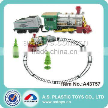 Best Selling Christmas Plastic Railway Electric Cartoon Model Toy Train set