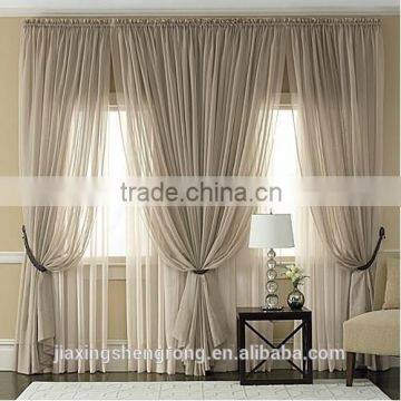 Dyed Yarn Make To Order Cheap Wholesale Crystal Organza Curtain