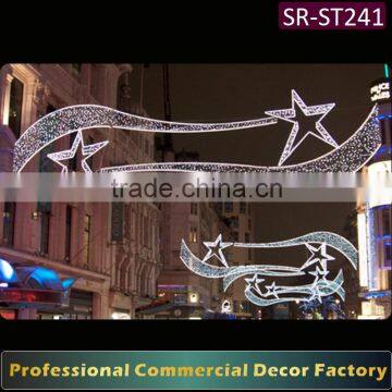 Customize commercial Diwali Main street giant led shooting star decoration
