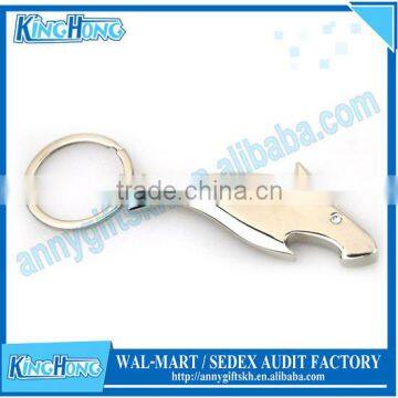 Personality shark shape metal key chain bottle opener