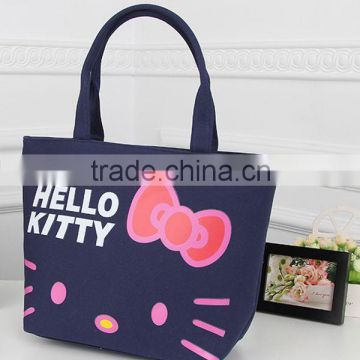 Japan style custom design canvas tote bag hello Kitty bag