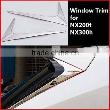 rear window chrome trim for NX200t NX300h NX F SPORT window chrome exterior accessories