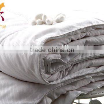 100% natual silk wadding quilt and bed sheet cotton sateen