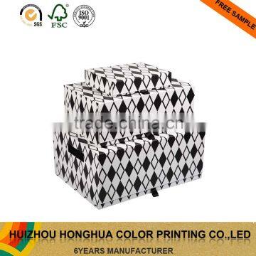 Custom Folding Storage Box Cardboard Packaging Box Diamond Design