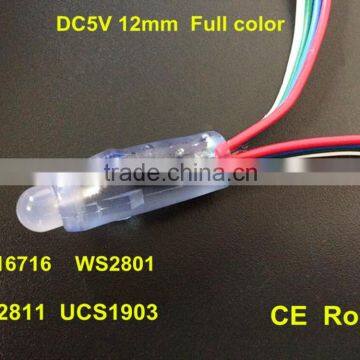 hot sale led digital dot light for decorate building outside12mm LED pixel word light alphabet letters led pixel rgb