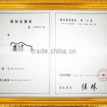 Trademark registration certificate