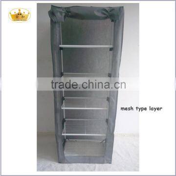 Fashion 5 Layers With Rolled Door Folding Portable Wardrobe