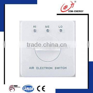 China supplier LCD room thermostat, 3 speed motor switch