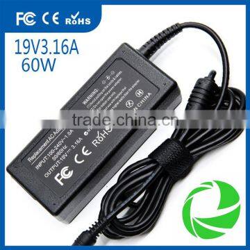 laptop adapter for delta 19V 3.16A 5.5*2.5mm 60W laptop power adapter charger for asus liteon Hasee laptop power