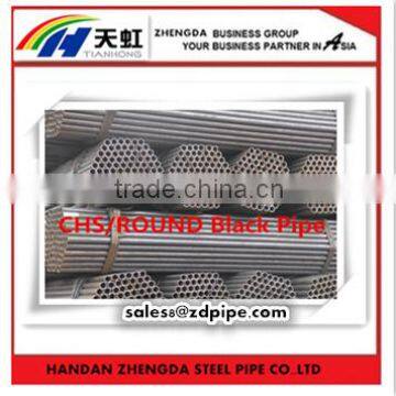 BS1387 Q235 2'' inch 2.5 mm thickness erw round mild steel fluid pipe