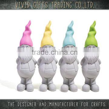 Ceramic chrismas fat dwarf standing garden decoration