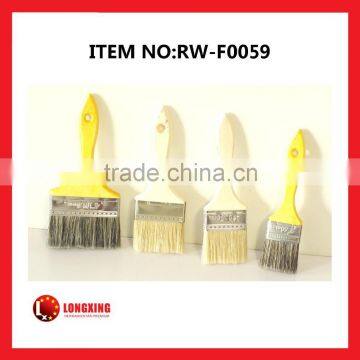 Factory Supply high quality White or black pig bristle wall cleaning paint brushes, decorative wooden brushes hand tools