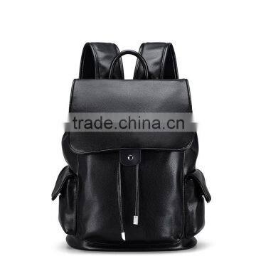 New Item Fashion Black pu Leather Backpack