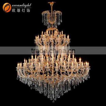 Maria theresa luxury home decor golden crystal pendant chandelier lamp om15