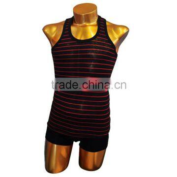 Black Stripes Dri Fit Fashional Mens Tank Top Stripe Vest