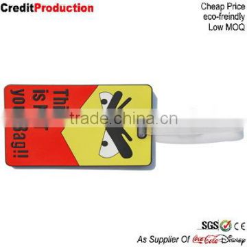 Personalized Luggage Tag Maker Wholesale Custom Logo Cheap Bulk Travel Airplane Soft Pvc Luggage Tag