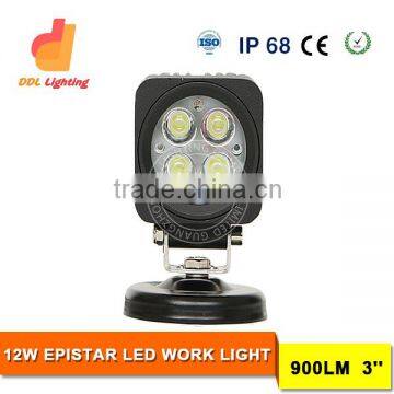 wholesale 3inch 12w led working light 12v 24v led ligh bulbs for jeep offroad truck tractor