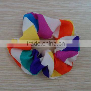 2015 beautiful popular stripe fabric scrunchy